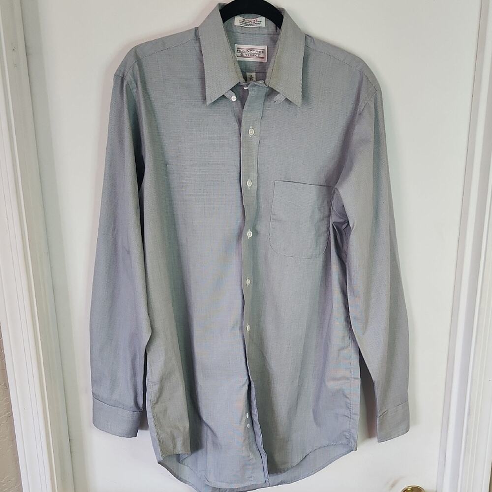 Roundtree & Yorke Gray Dress Shirt Classic Style